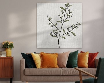 Modern Botanical Elegance – Minimalist Watercolor Art by Fatma Wati
