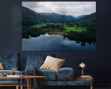 Photo de drone de l'Ullswater près de Glenridding dans le Lake District, Angleterre