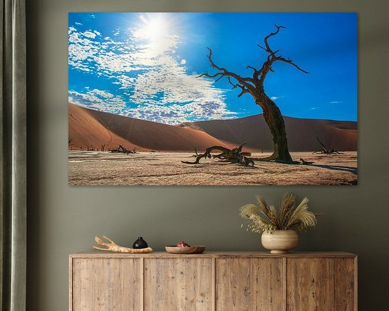 Voorbeeld van het werk in een kamer