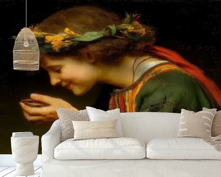 Voorbeeld van het werk in een kamer