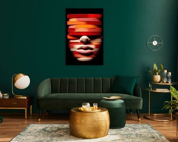 portrait abstrait de femme sur Egon Zitter