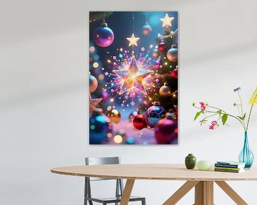 Colourful ornamental fireworks by Jean Pierre