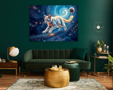 Space Cat Animal by Rizal Azhari