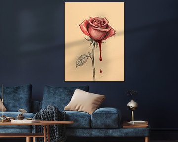 Red Blood Rose by Rizal Azhari