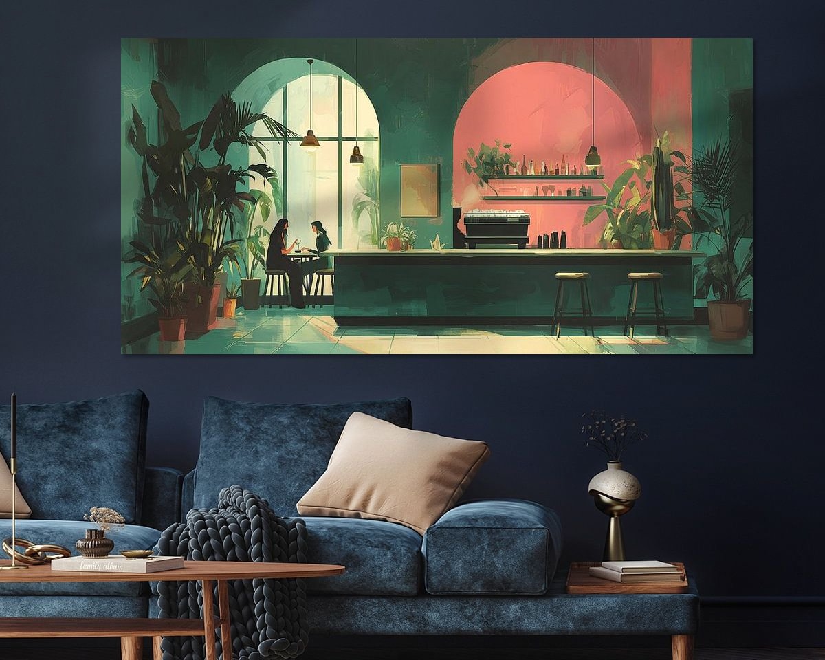 Voorbeeld van het werk in een kamer
