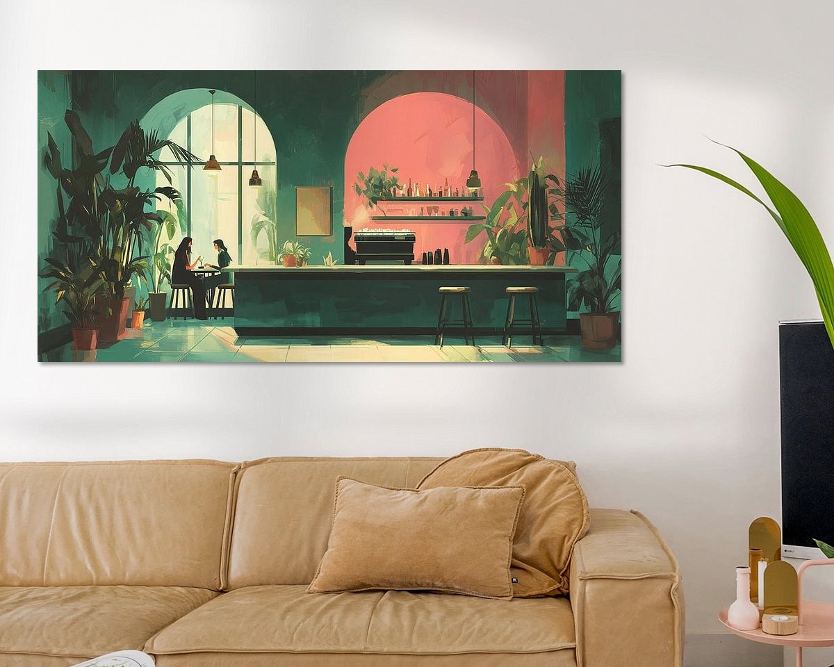 Voorbeeld van het werk in een kamer