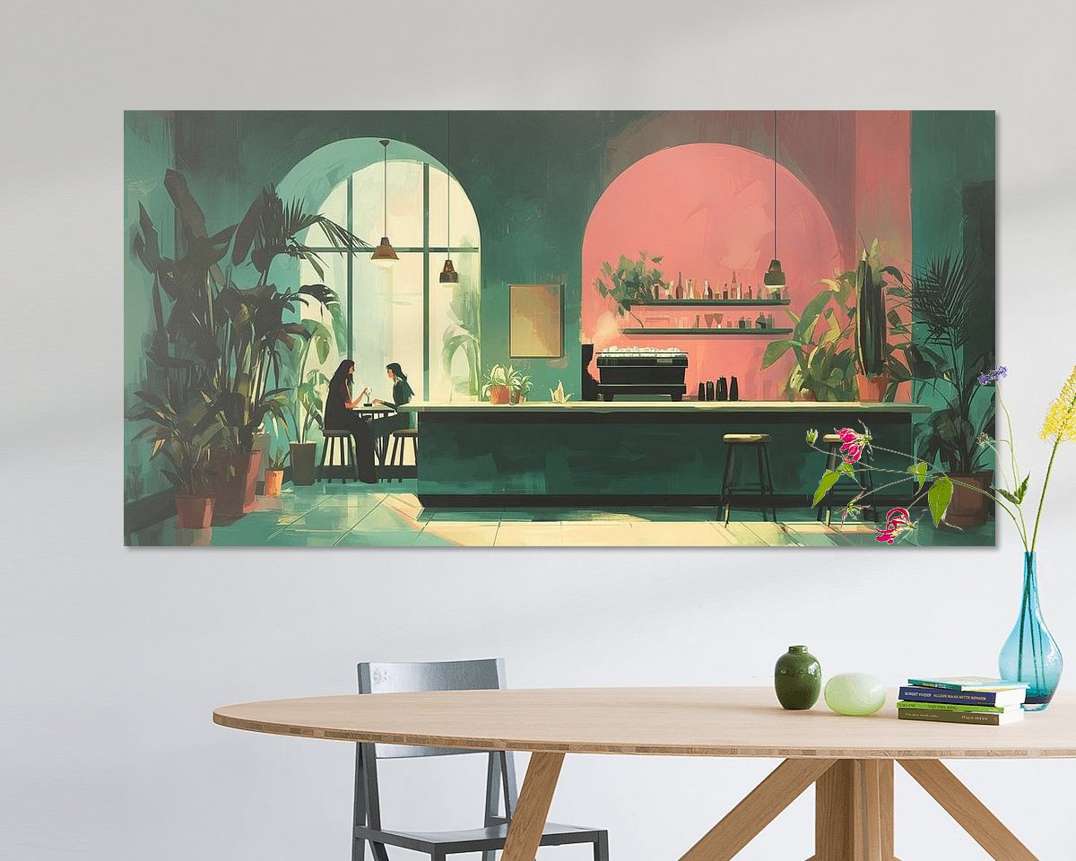 Voorbeeld van het werk in een kamer