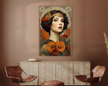 Art Nouveau portret no.10 van Studio BB