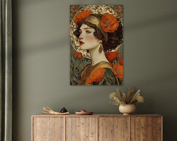 Art Nouveau portret no.11 van Studio BB