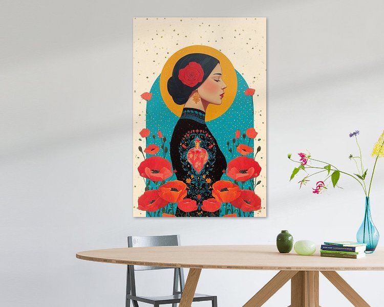 Voorbeeld van het werk in een kamer