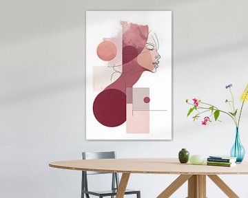 Lijnportret in Roze no.3 von Studio BB
