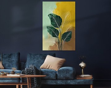 Minimalistisch Bladerspel in Groen & Goud no.7 sur Studio BB