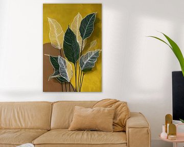Minimalistisch Bladerspel in Groen & Goud no.9 sur Studio BB