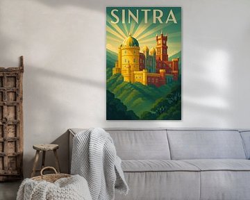 Sintra Pena Palace Art Deco Poster