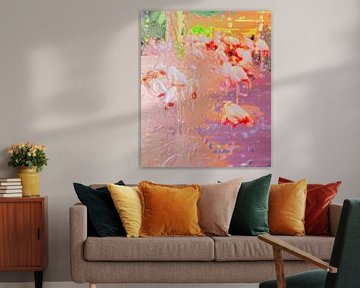Flamingos [Original 60 cm x 50 cm] by Anna Kasten