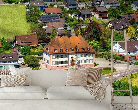 Voorbeeld van het werk in een kamer