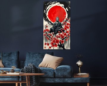 Bouddha / Boeddha Peinture japonaise Sumi-e sur MIROKKU