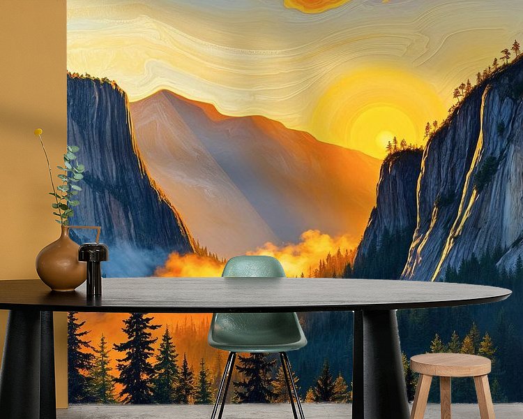 Voorbeeld van het werk in een kamer