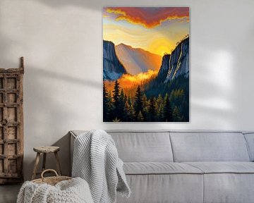 Berg zonsondergang