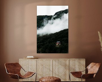 “Nordic Minimalist Mountain Landscape” by Funky Lemons