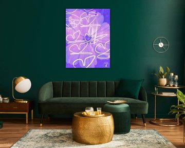 Hearts on fire ( Purple ) by treesgivepeace.nl