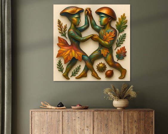 Voorbeeld van het werk in een kamer