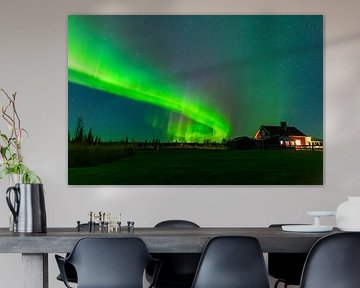 Noorderlicht boven Myrkulla Lodge - Magische luchten boven de uitgestrektheid van Zweden