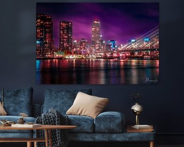 Rotterdam Skyline by Night by Nevanilio Sancho