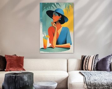 Vrouw Hoed | Refreshing Summer Moment van OMG Art
