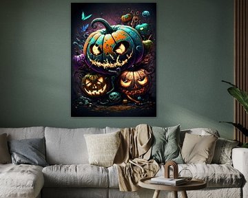 surreal Halloween pumpkin miniature world autumn season fabulous by gm_designs