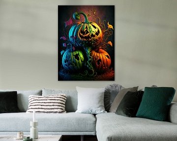 surreal Halloween pumpkin miniature world autumn season fabulous by gm_designs