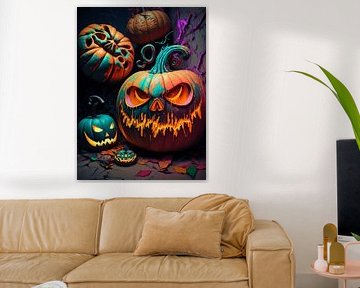 surreal Halloween pumpkin miniature world autumn season fabulous by gm_designs