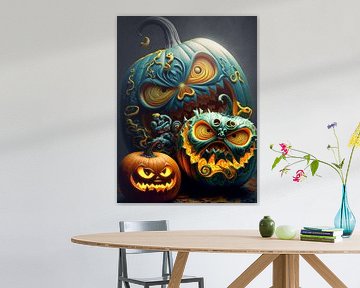 surreal Halloween pumpkin miniature world autumn season fabulous by gm_designs