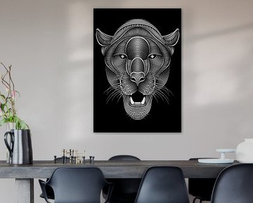 Komplizierte Panther-Linienkunst von Art Kingdom