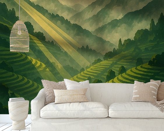Voorbeeld van het werk in een kamer