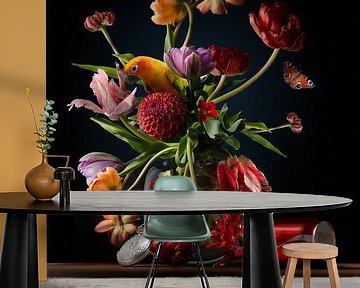 Modern contemporary flowers Still life by Fine Art Flower - Artist Sander van Laar