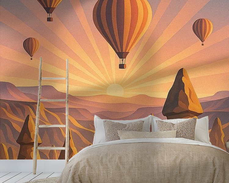 Voorbeeld van het werk in een kamer