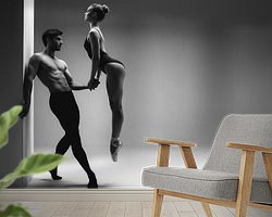 Voorbeeld van het werk in een kamer
