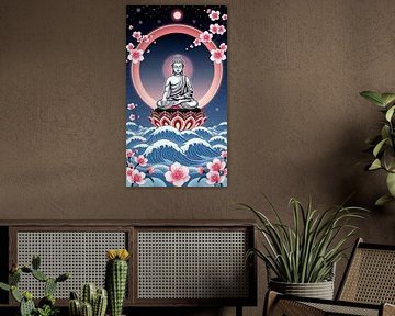 Buddha / Boeddha Meditation Lotus Flower by MIROKKU