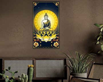 Buddha / Boeddha Meditation Lotus Flower by MIROKKU