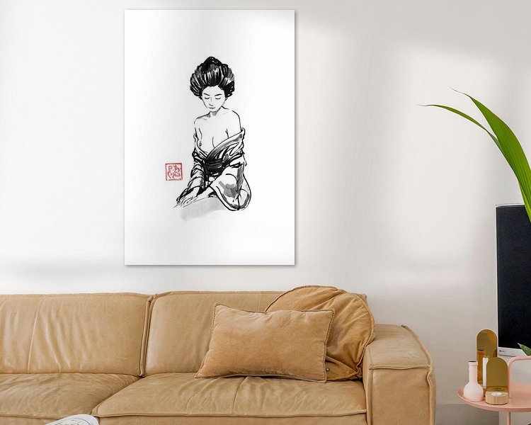 Voorbeeld van het werk in een kamer