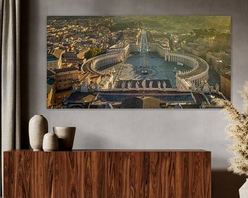 Rome, Vaticaan, uitzicht op St. Pietersplein I van Teun Ruijters