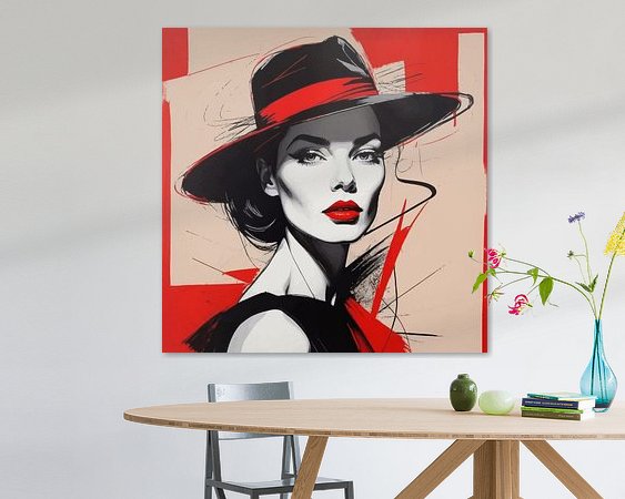 Voorbeeld van het werk in een kamer