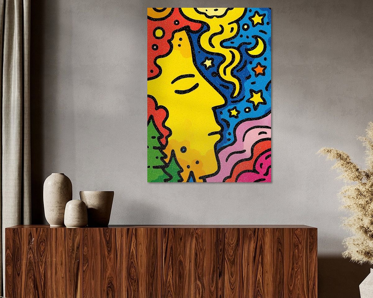 Voorbeeld van het werk in een kamer