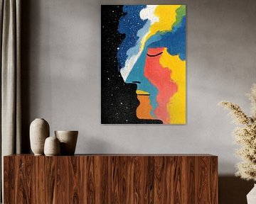 Surreal face in space by Niklas Maximilian
