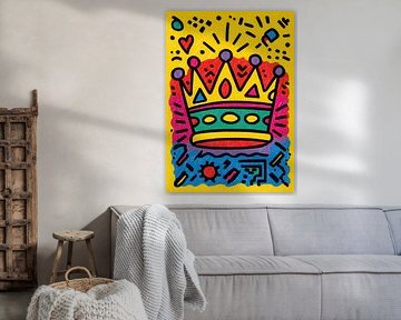 Colourful crown doodle illustration by Niklas Maximilian