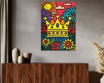 Colourful cartoon crown with nature by Niklas Maximilian