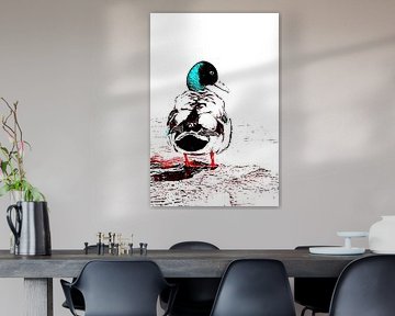 ein Stockenten Erpel mixed media