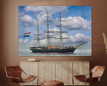 Royal Yacht the City of Amsterdam with the king on board