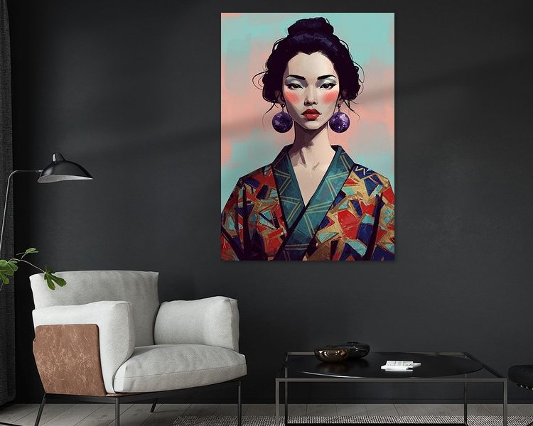 Voorbeeld van het werk in een kamer